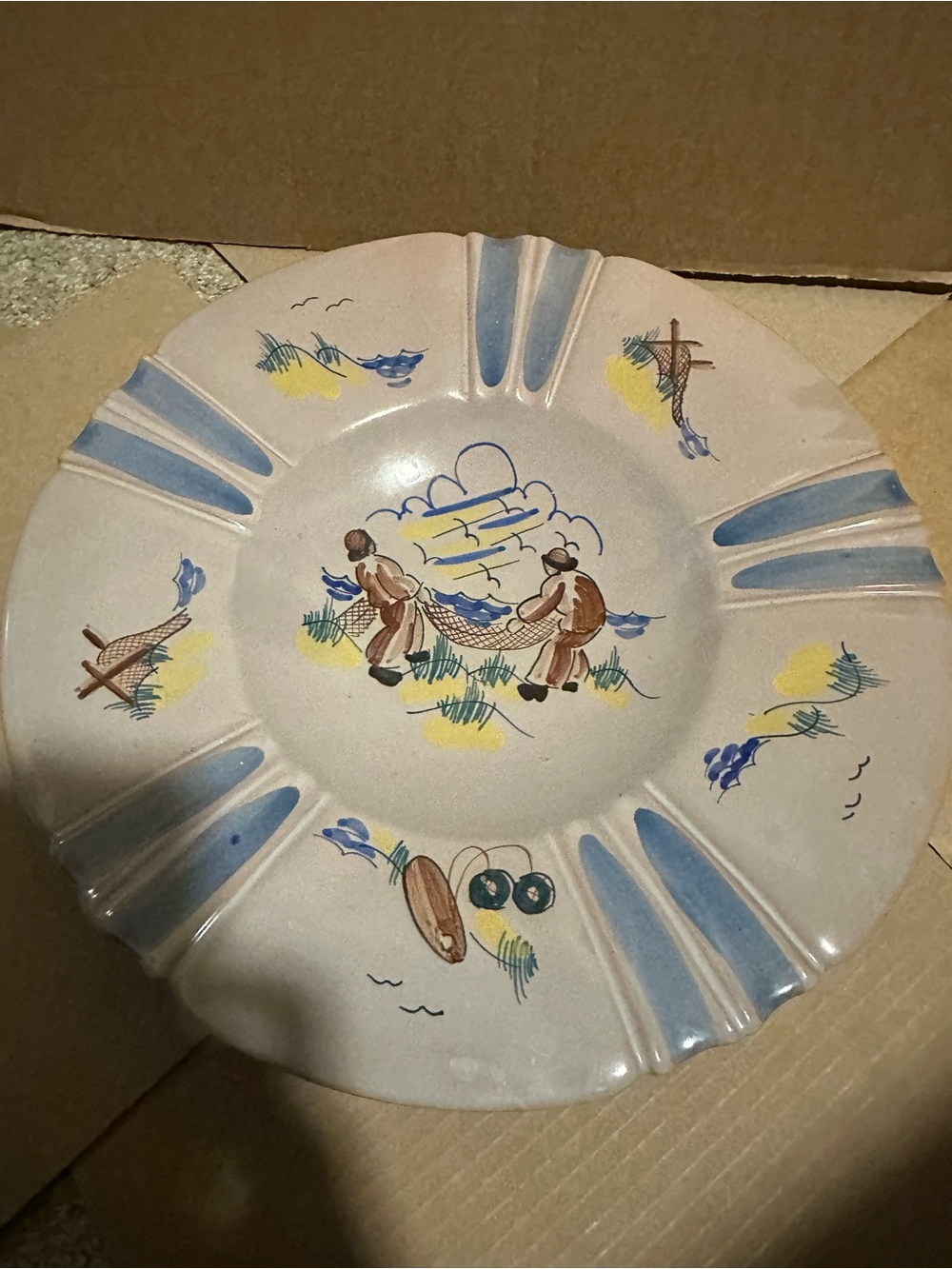 Graveren Norsk Norway Plate | Hand Painted Fisherman Folk Art